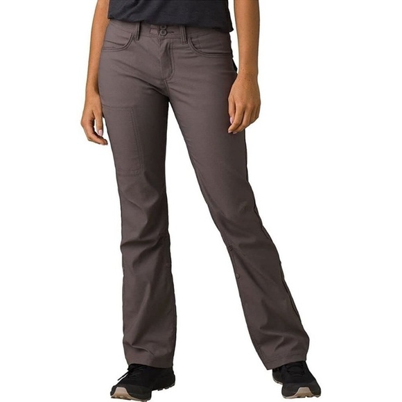 Prana Halle Convertible Pants Roll Up Hiking Outdoor Taupe Gray Size 14 Women’s - Picture 1 of 11